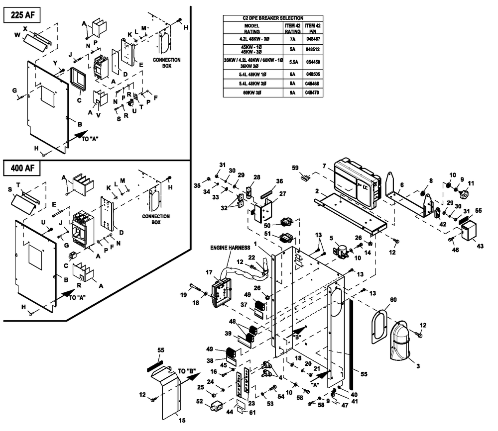 Conbox C2 Cpl 1 Diagram and Parts List for ET06024KNSX (5959464 - 6152116)(2010) Generac Generator