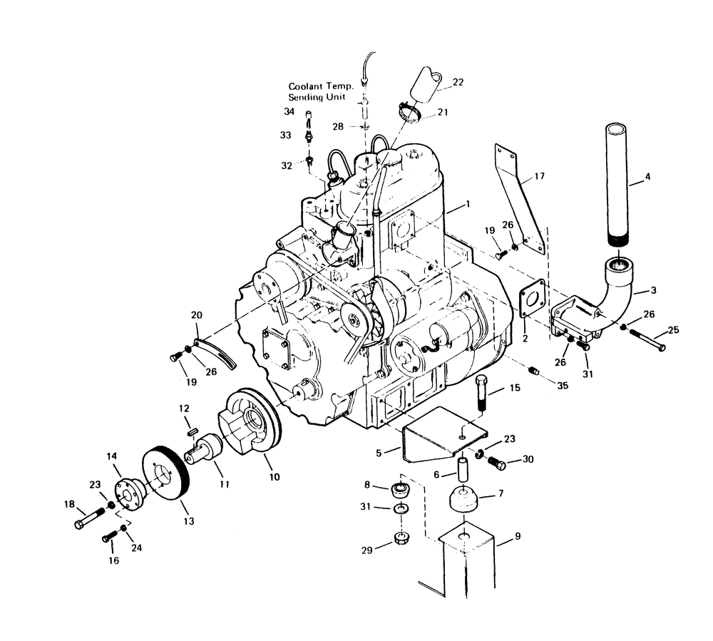 Engine Parts 52636 Diagram and Parts List for 6973-0  Generac Welder