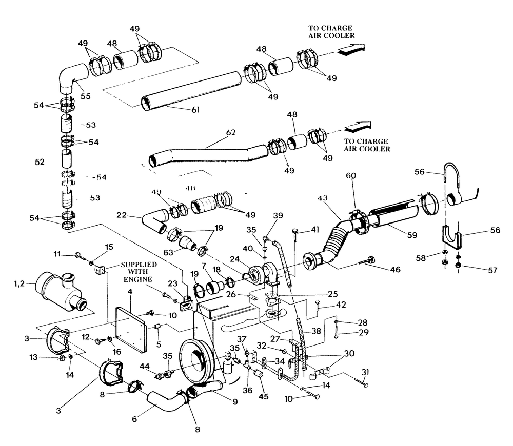 Turbocharger Diagram and Parts List for 9336-1  Generac Generator