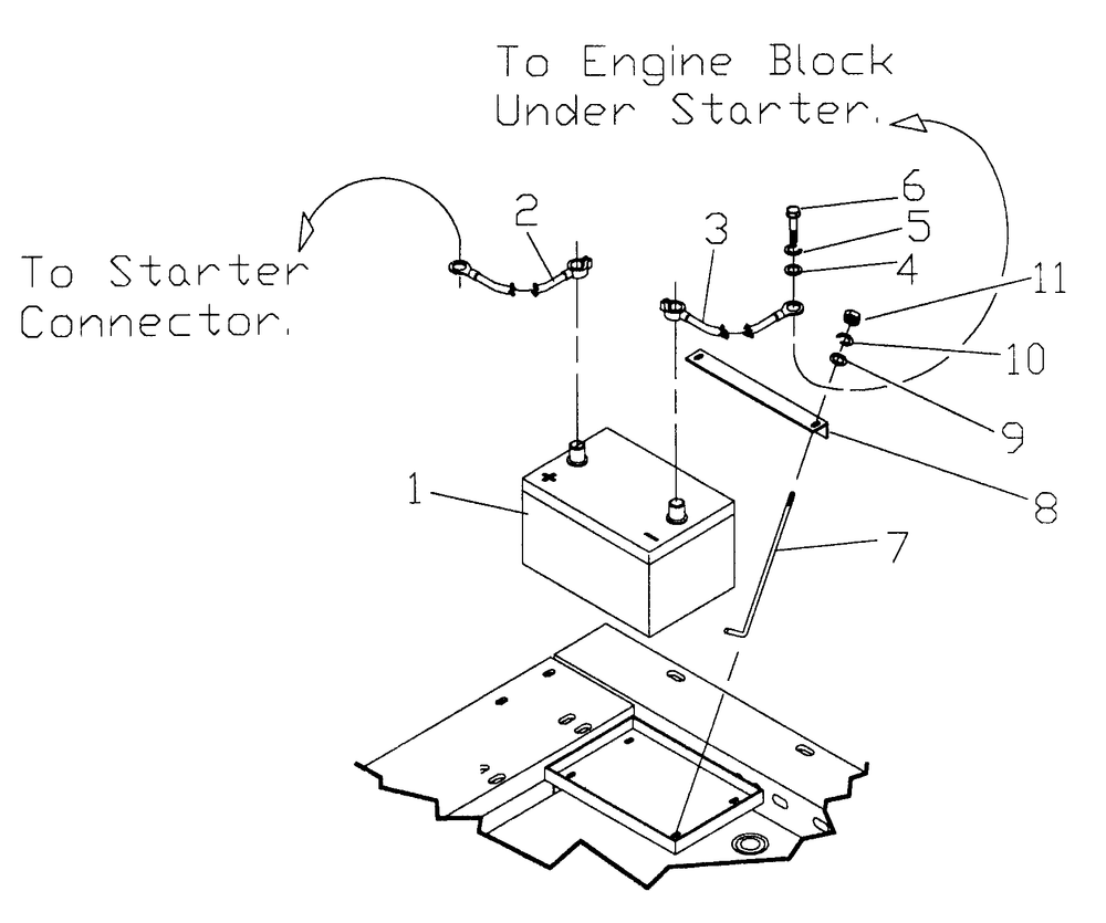 Battery Diagram and Parts List for 0965-0 Gr8 Generac Generator