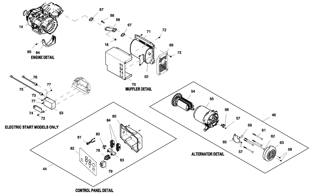 Ev Portable Honeywell 2010 2 Diagram and Parts List for 0060370 (6277479A - 6277568A)(2011) Generac Generator
