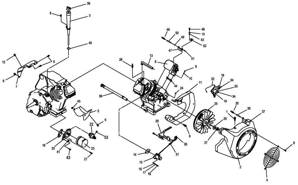 Engine Parts Diagram and Parts List for 0053300 (4718218 - 4869708)(2007) Generac Generator