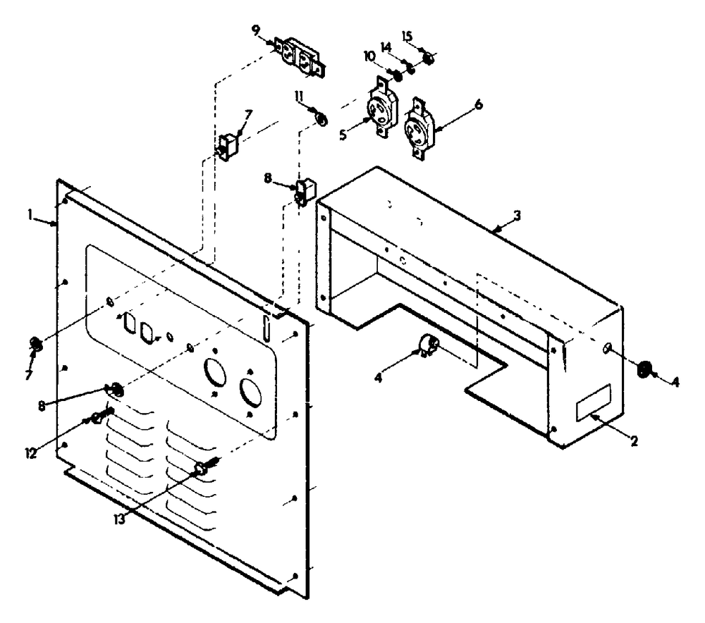 Receptacle Panel Diagram and Parts List for R4000D (9014-1)(9014-1) Generac Generator