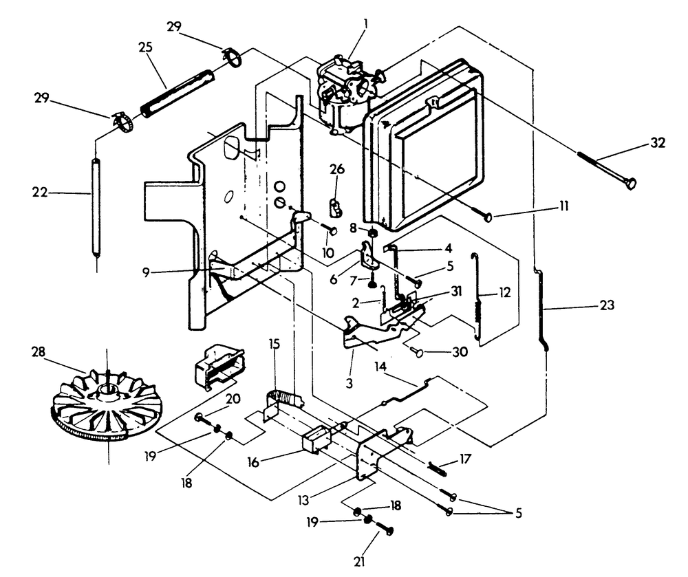 Carburetor Diagram and Parts List for 9475-0  Generac Generator