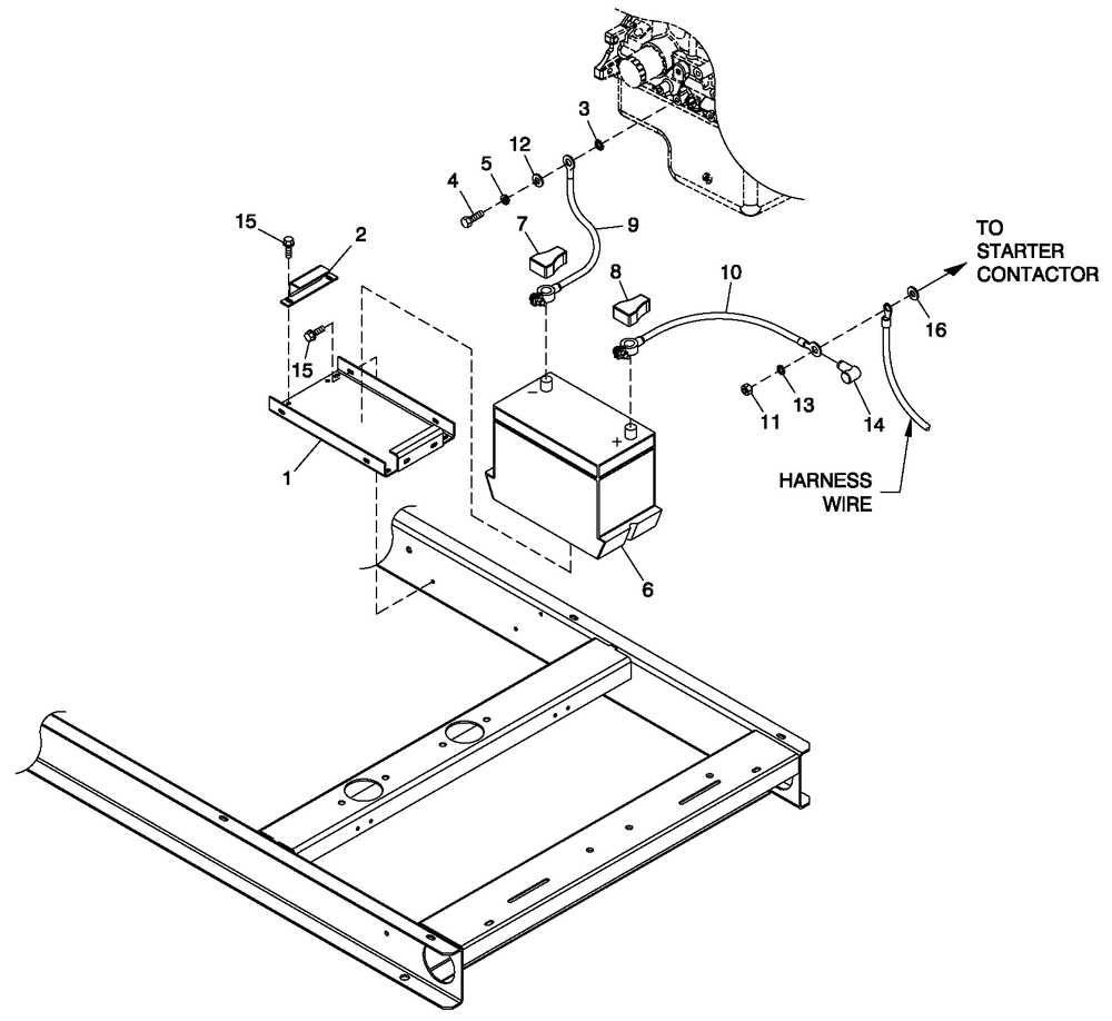 Battery C1 Cpl 1.6l Diagram and Parts List for QT02516ANAN (4528329 - 4646738)(2006) Generac Generator