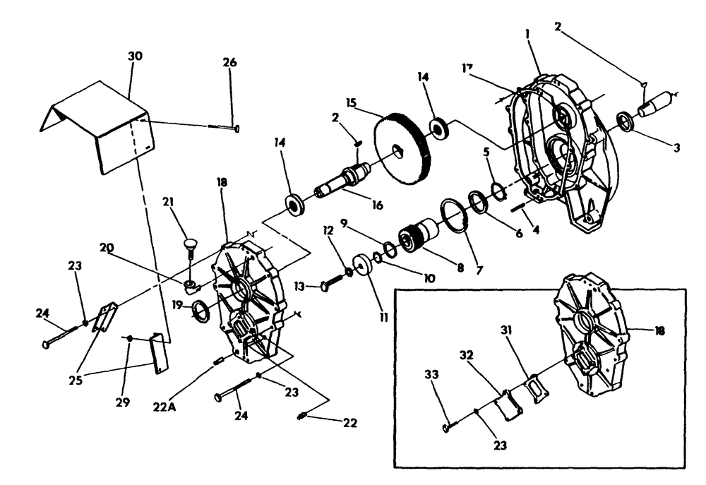 Gear Box Diagram and Parts List for 9564-5  Generac Generator