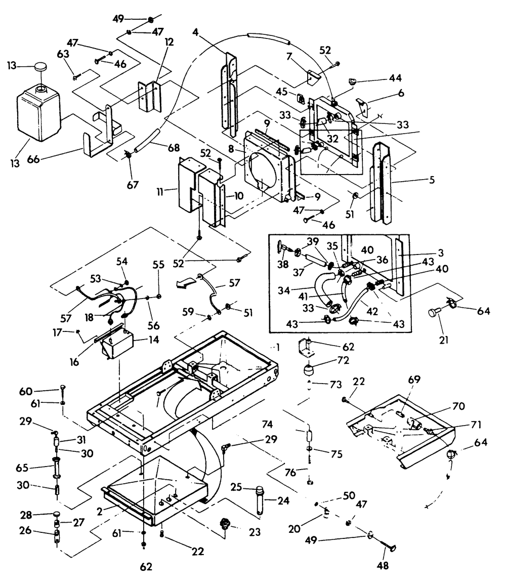 Mounting Base Diagram and Parts List for 9134-8  Generac Generator
