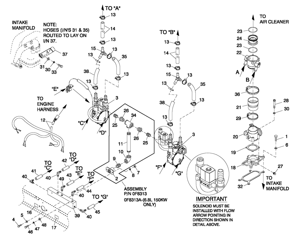 Fuel Natural Gas G3 6.8l 130/150kw Emissions Diagram and Parts List for ET15068AVAY (5955880)(2010) Generac Generator