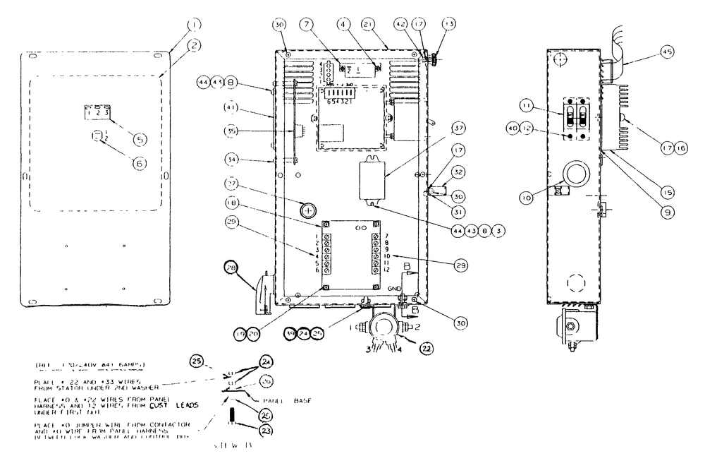 Control Panel Diagram and Parts List for 9260-4  Generac Generator