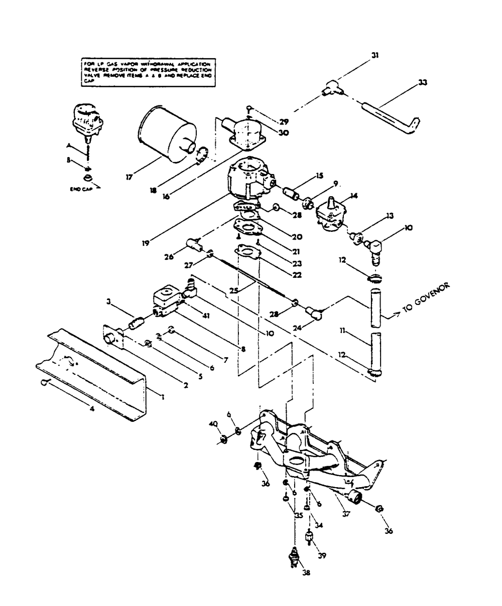 Natural Gas Fuel System Diagram and Parts List for 9348-2  Generac Generator