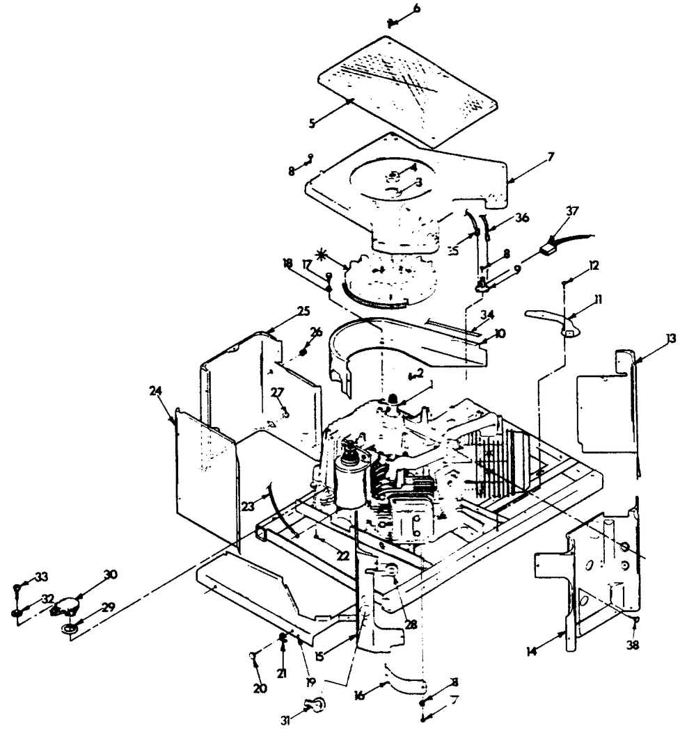 Sheet Metal Diagram and Parts List for 9119-1  Generac Generator