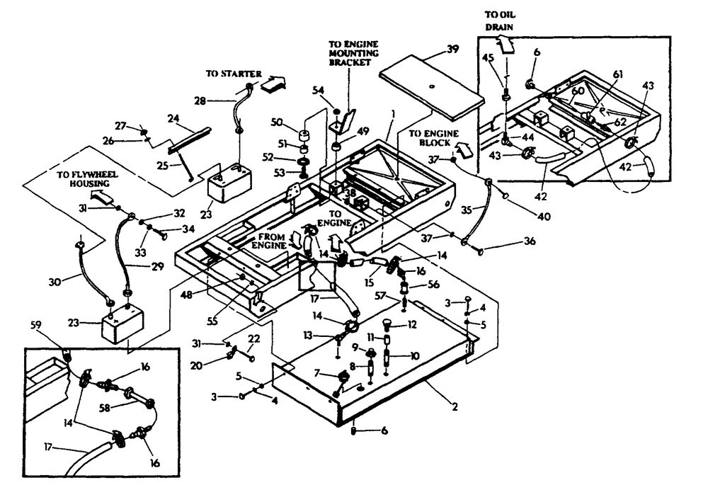 Mounting Base Diagram and Parts List for 9469-3  Generac Generator