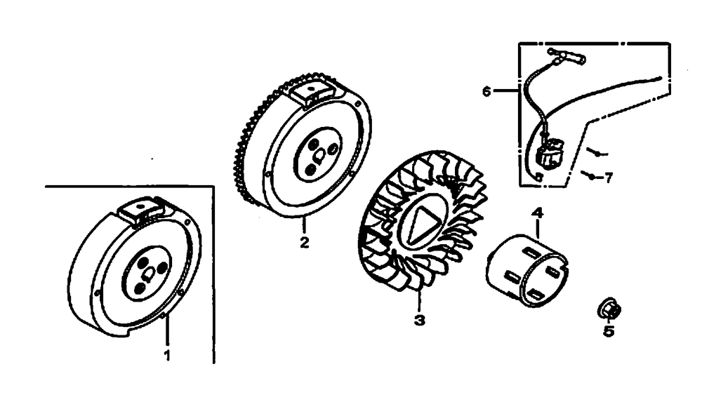 Flywheel And Ignition Diagram and Parts List for 0060361 (7513143A - 7514582A)(2012) Generac Generator