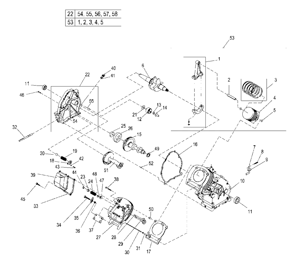 Ev Xg 50hz 410 Longblock (0j9158) Diagram and Parts List for XG6400 (7216515 - 7368903)(2012) Generac Generator