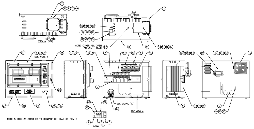 Av H-Panel 10a Bc 12v Tele Y01 Diagram and Parts List for 0057091 (5304977)(2009) Generac Generator