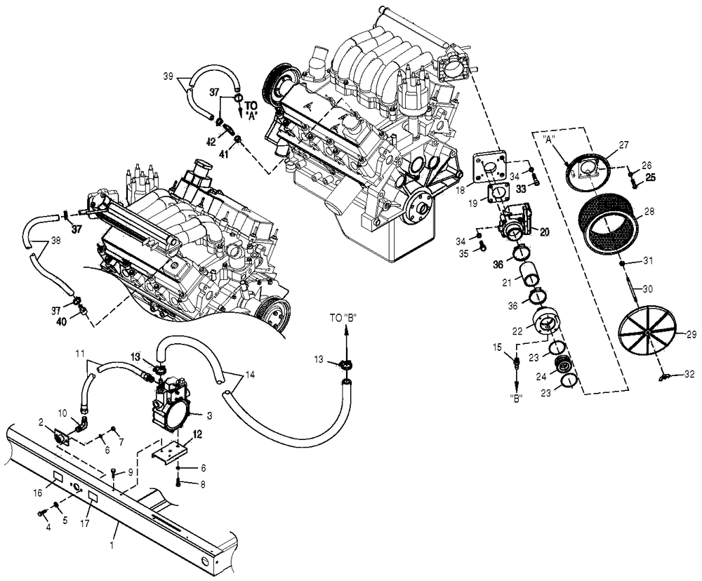 Fuel System Diagram and Parts List for 0049480 (3770323 - 3776820)(2003) Generac Generator