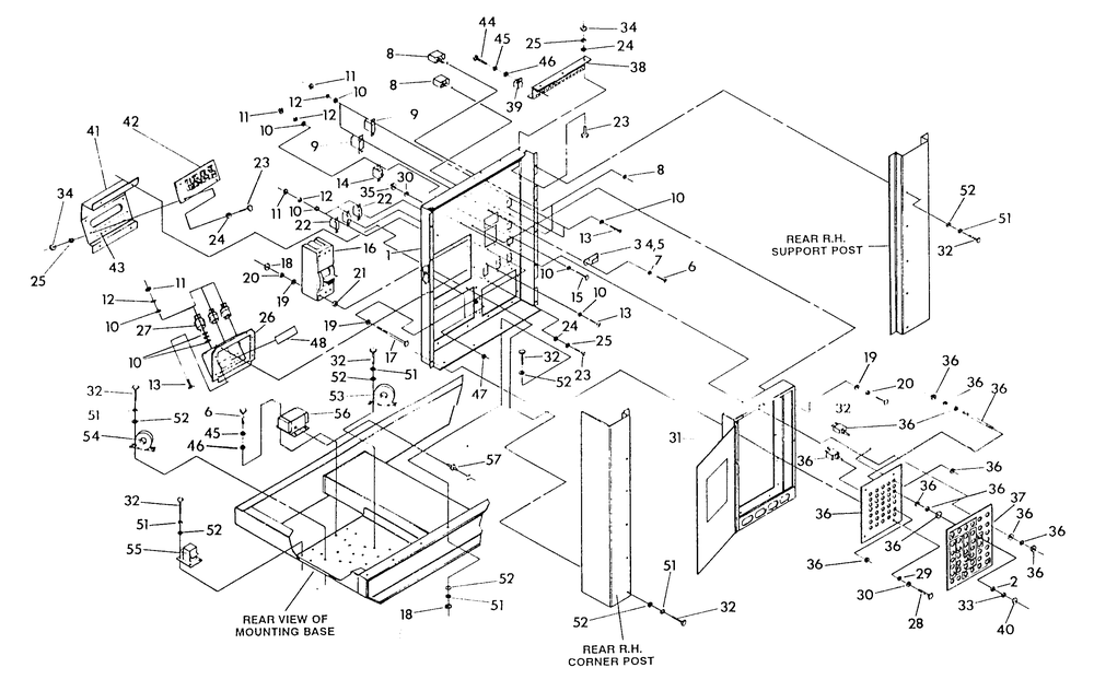 Receptacle Panel Diagram and Parts List for 9413-0  Generac Generator