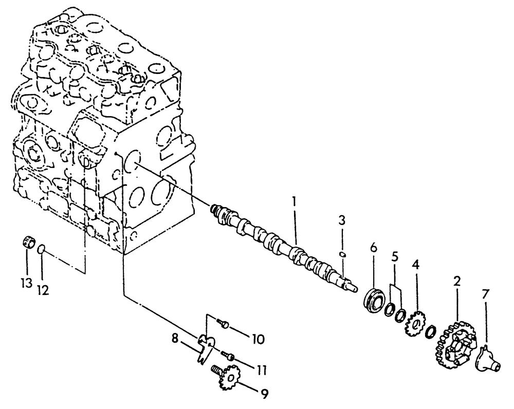 Camshaft Diagram and Parts List for 9055-1  Generac Generator