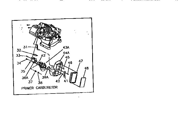 Air Cleaner And Carburetor 1 Diagram and Parts List for GN190  Generac Engine