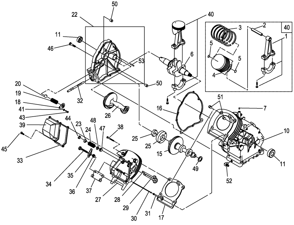No Assemble Title Diagram and Parts List for 0059020 (2610V40073)(2010) Generac Generator