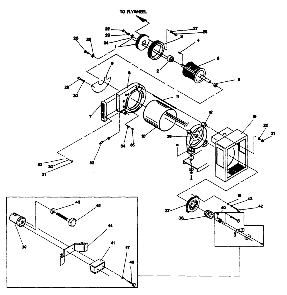 Generator Diagram and Parts List for 9300-4  Generac Generator