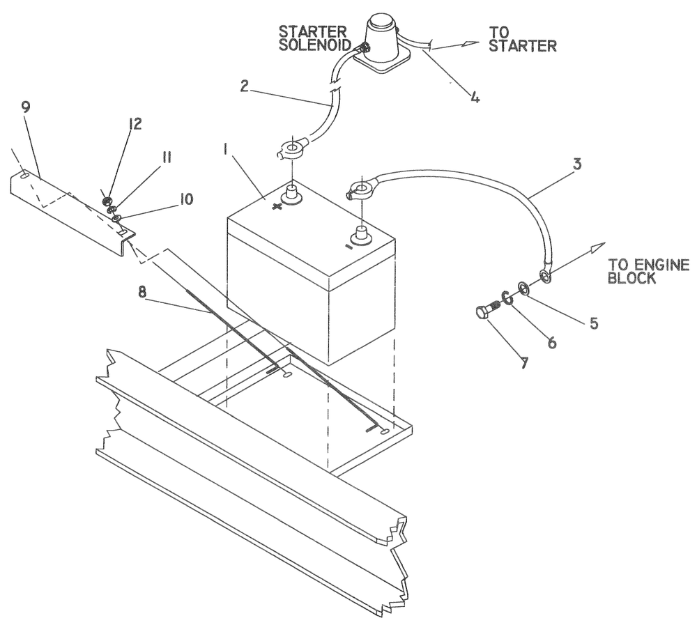 Battery Diagram and Parts List for 0008700 (3043560)(2014) Generac Generator