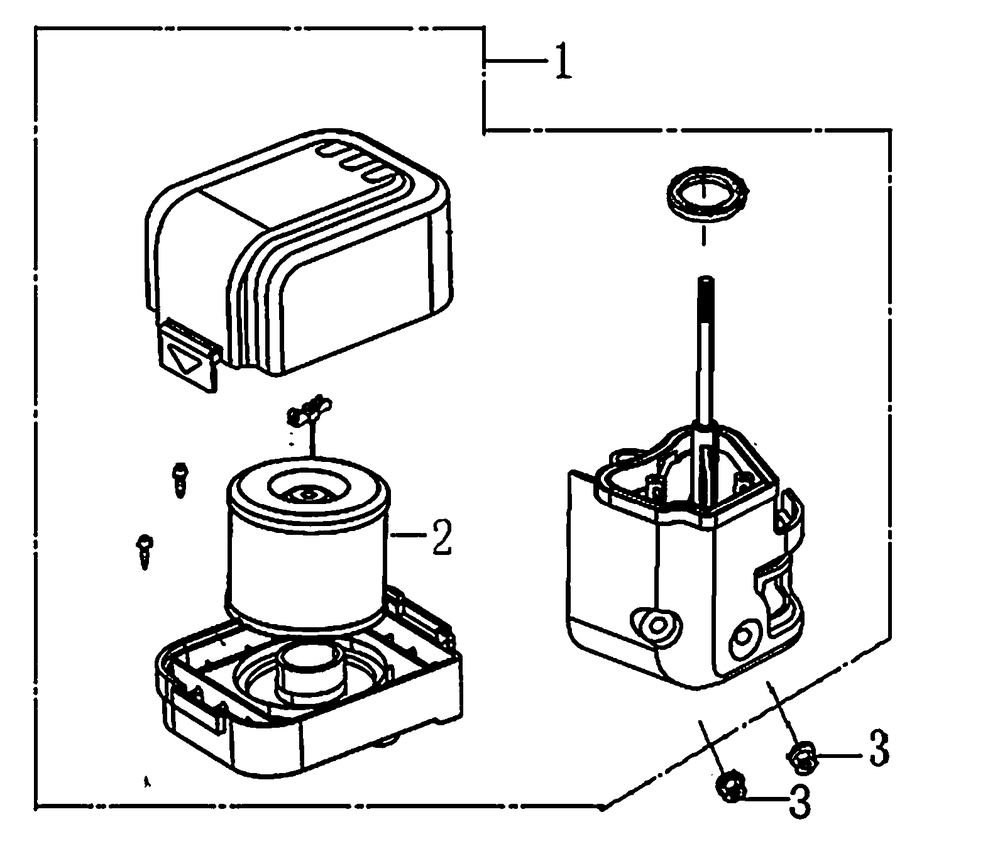 Air Cleaner Diagram and Parts List for 0064120 (7542837 - 8201908)(2013) Generac Generator