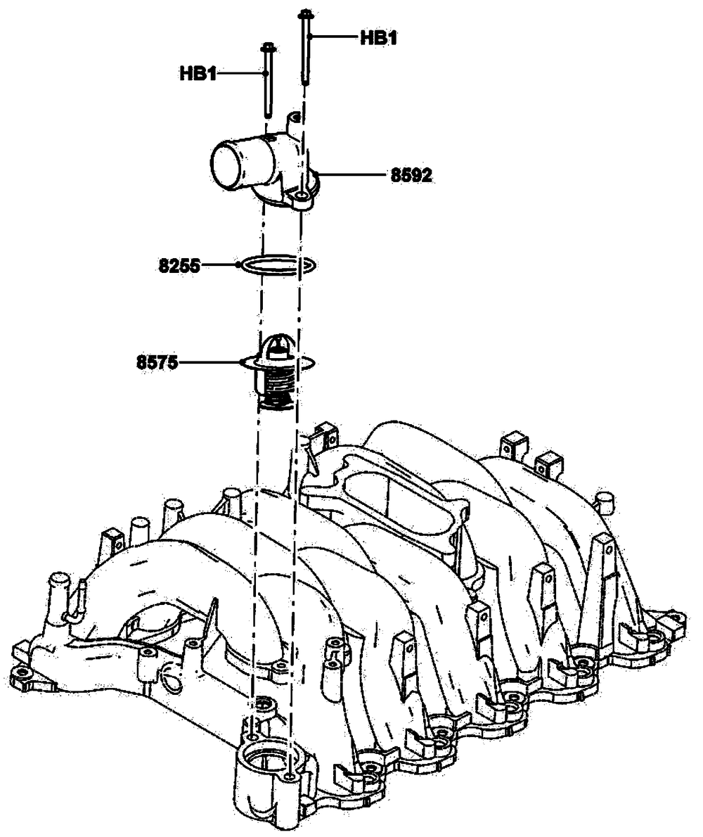 Gas Engine Thermostat Diagram and Parts List for ET07068ANAN (5713896 - 5713897)(2009) Generac Generator