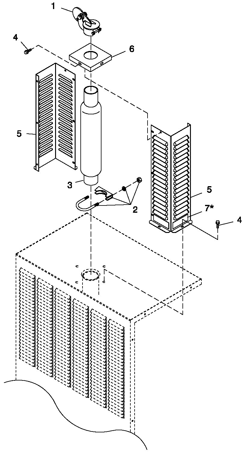 Kit Glass Pack Diagram and Parts List for CT08046ANSN (0707V22030)(2007) Generac Generator