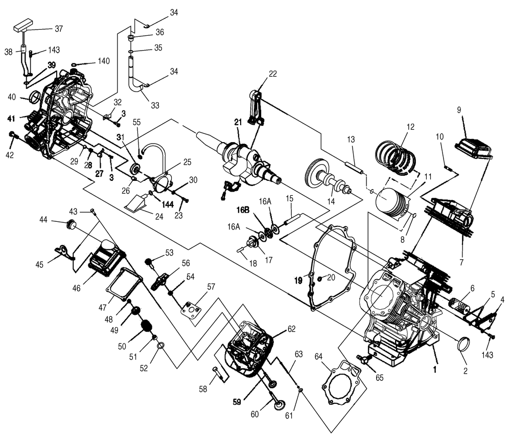 Engine 3 Diagram and Parts List for 0046752 (3772239 - 3992206)(2014) Generac Generator