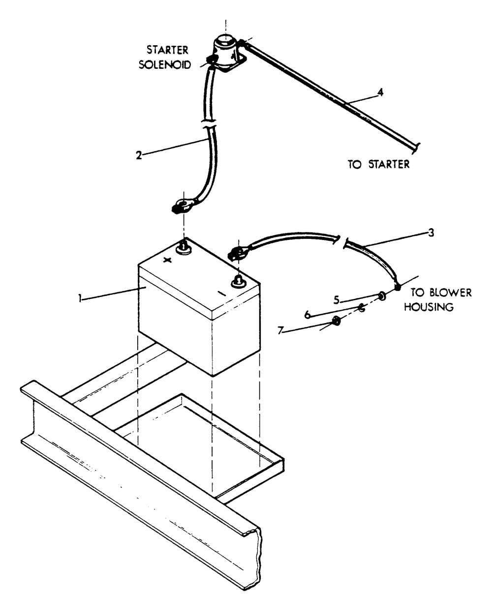 Battery Diagram and Parts List for 9105-1  Generac Generator