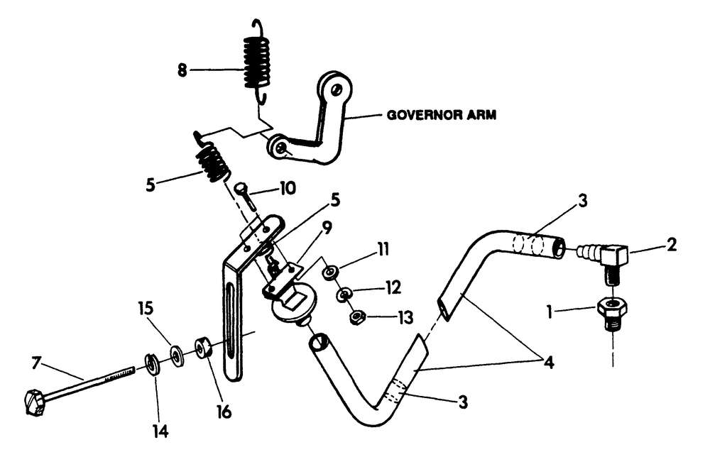Vacuum Dashpot Diagram and Parts List for 9300-4  Generac Generator