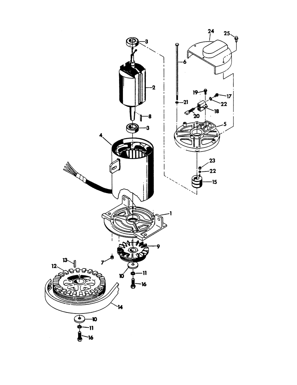Alternator Diagram and Parts List for 6206-8  Generac Generator