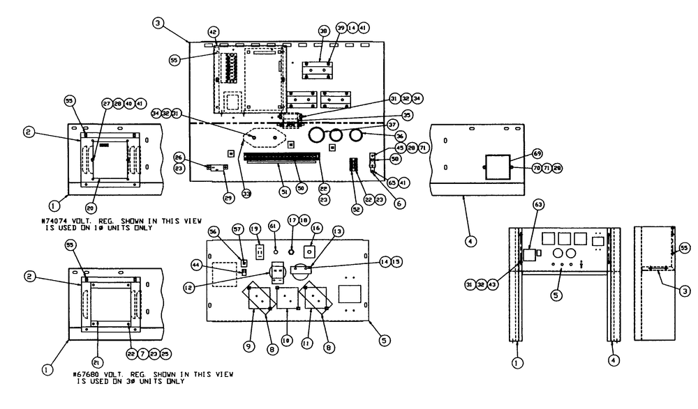 Control Panel Diagram and Parts List for 0910-0  Generac Generator