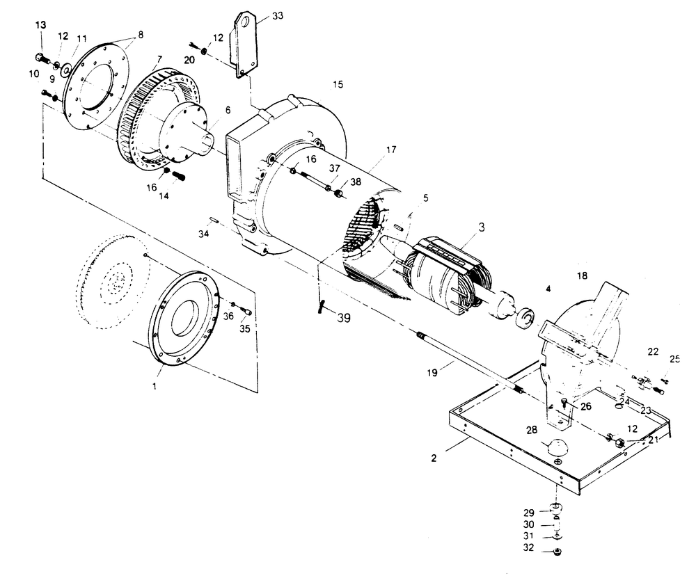 Alternator Diagram and Parts List for 1008-C  Generac Welder