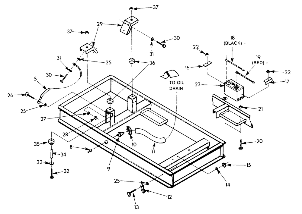 Mounting Base Diagram and Parts List for 9303-2  Generac Generator