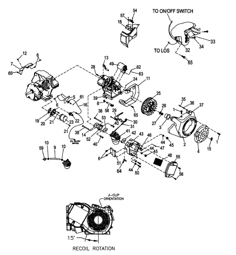 Engine 2 Diagram and Parts List for XG8000E-5747-3  Generac Generator