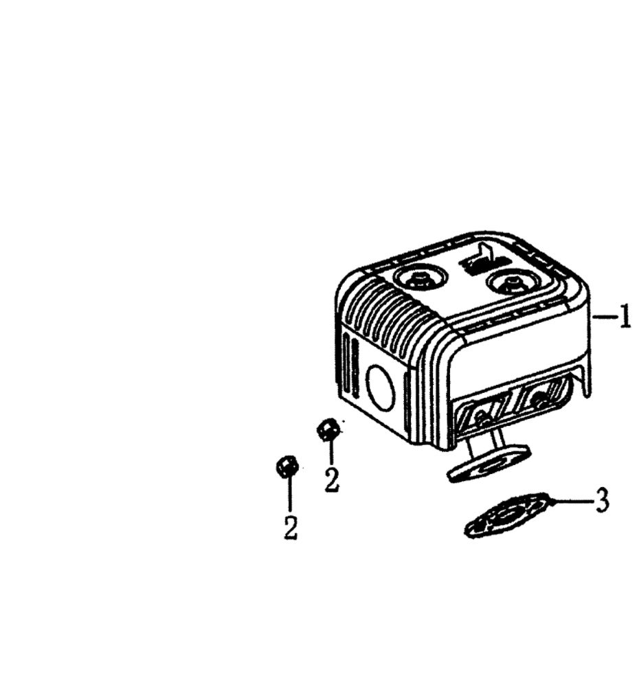 Muffler Diagram and Parts List for 006414-0  Generac Pressure Washer