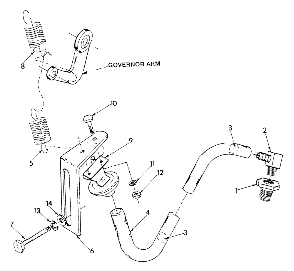 Vacuum Dashpot Diagram and Parts List for 9303-4  Generac Generator
