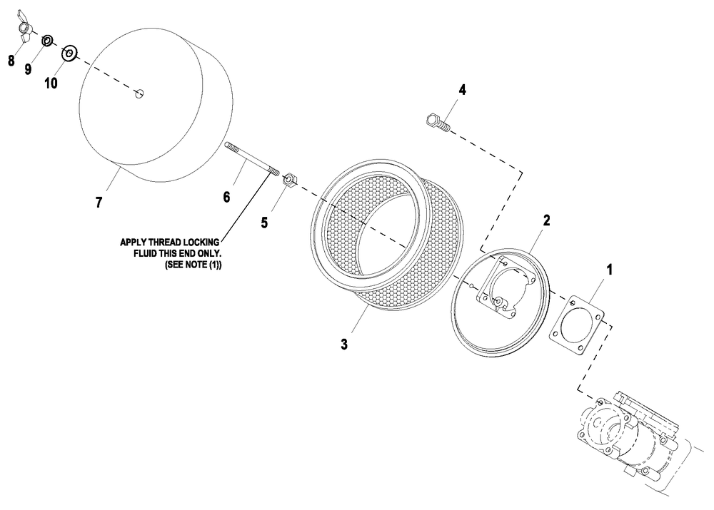 Air Cleaner C2 Diagram and Parts List for ET04524JNSX (6136189 - 6805138)(2011) Generac Generator