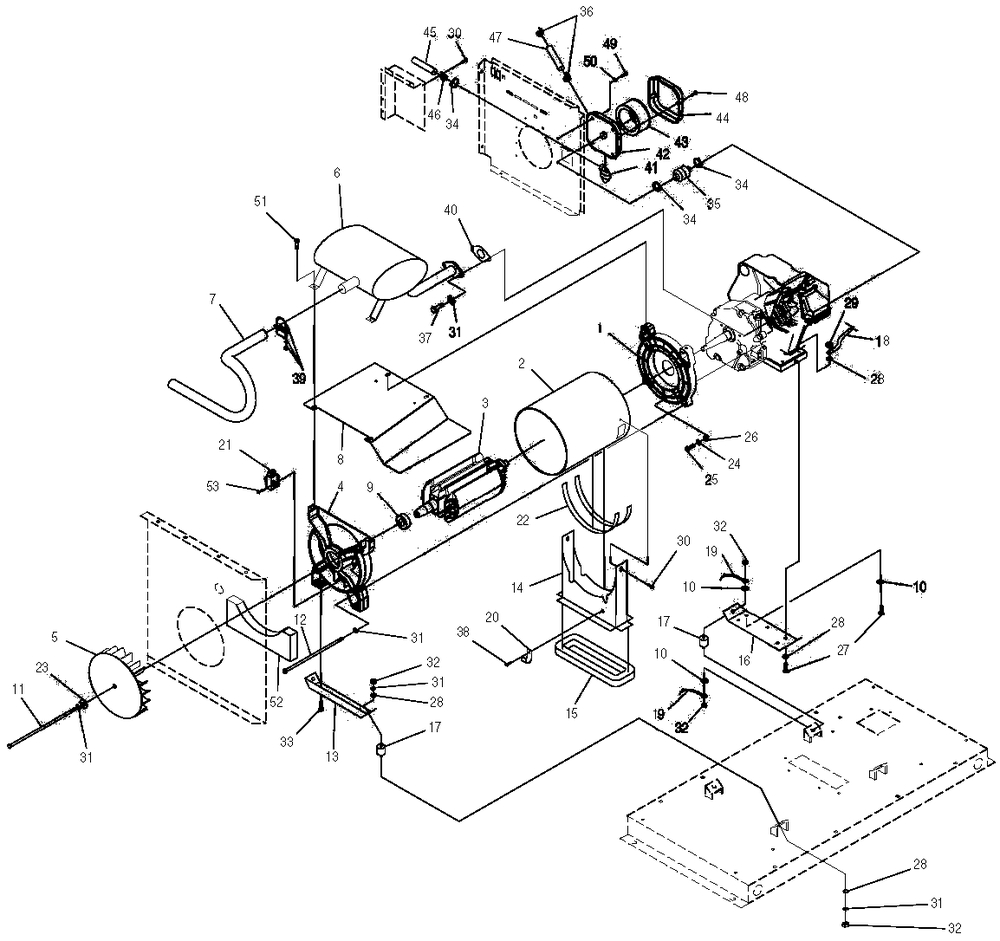 Generator Diagram and Parts List for 0046791 (3777645 - 3811388)(2003) Generac Generator
