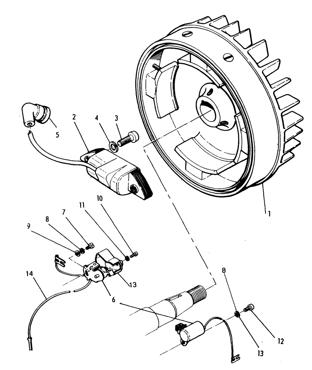 Magneto Diagram and Parts List for 6368-0  Generac Generator