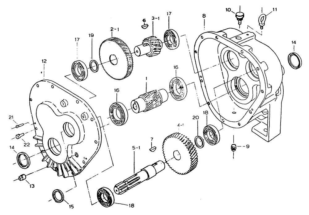 Gearbox Base Diagram and Parts List for 6872-6  Generac Generator