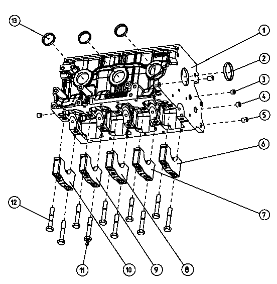 Gas Engine Cylinder Block Diagram and Parts List for EG03015GNSX (9690215 - 9690216)(2015) Generac Generator