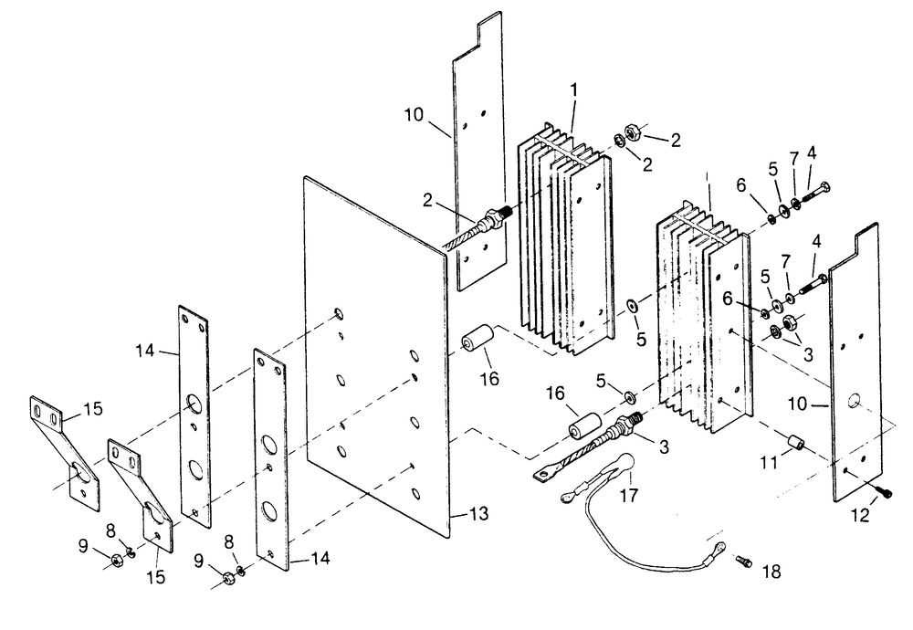 Diode Plate Diagram and Parts List for 1012-A  Generac Welder