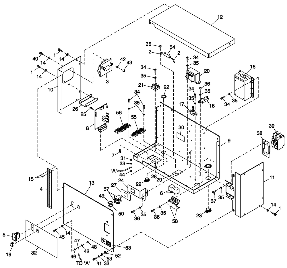 Ev Control Panel 2.5l 15 And 20kw Diagram and Parts List for 0050540 (3971328)(2004) Generac Generator