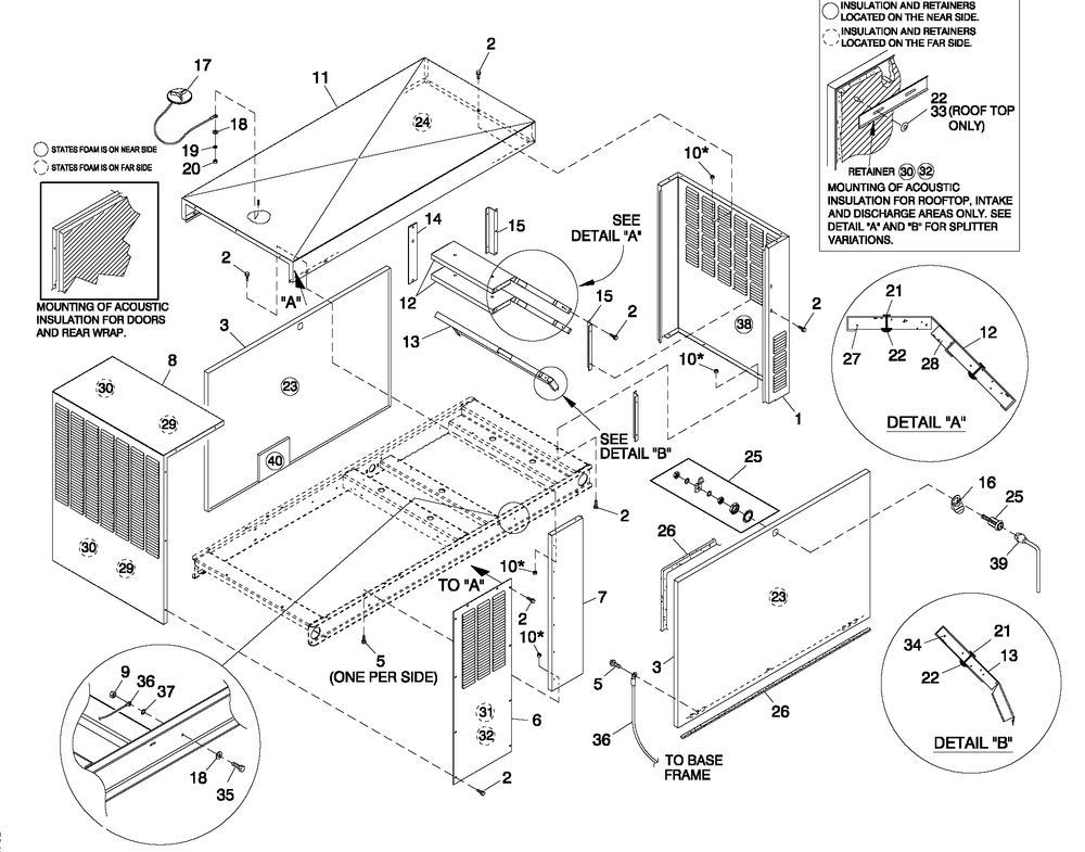 Enclosure C2 Diagram and Parts List for 0053160 (2707V24502)(2007) Generac Generator