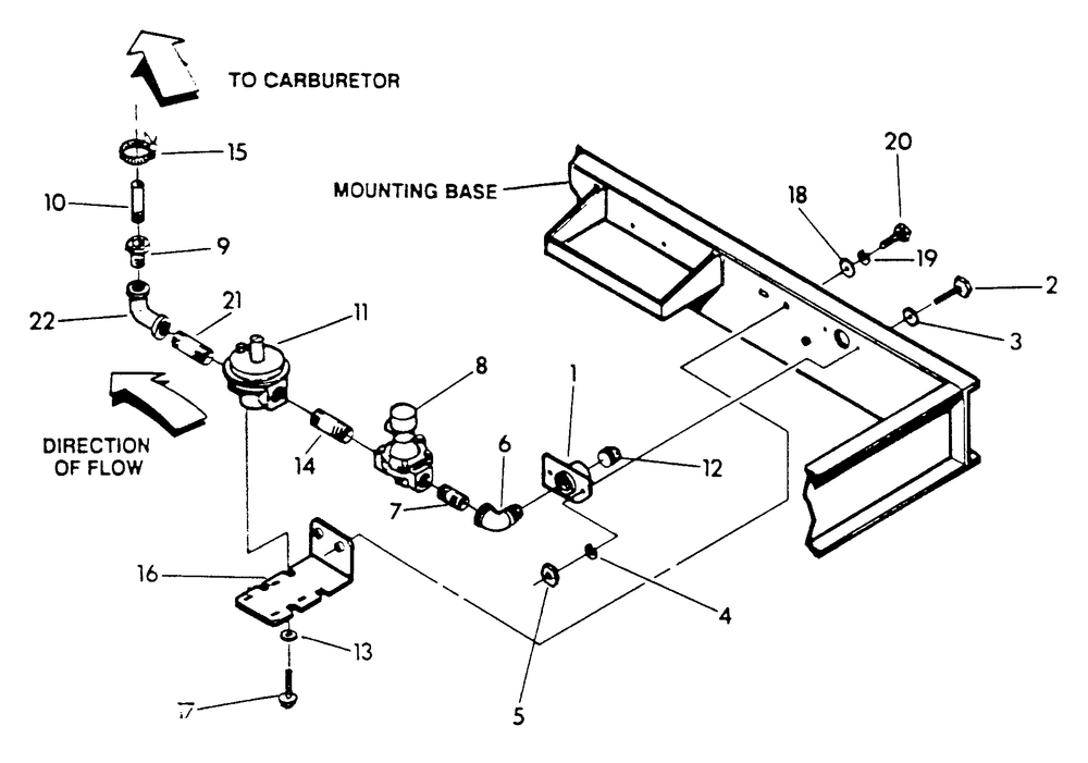 Natural Gas Regulator Diagram and Parts List for 9300-2  Generac Generator