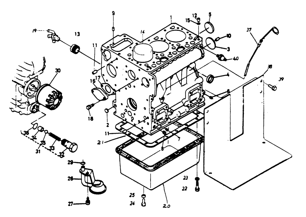 Crankcase Diagram and Parts List for 1008-B  Generac Welder