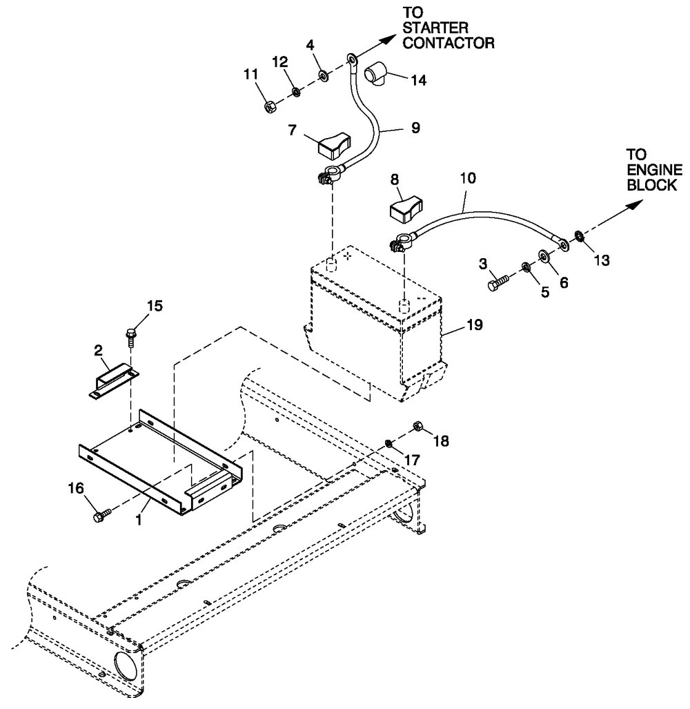 Battery Accessories Diagram and Parts List for HT04542ANAX (6264225)(2011) Generac Generator